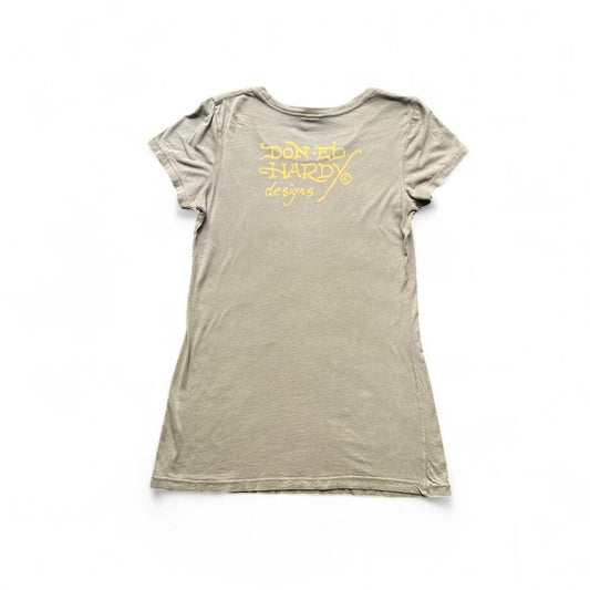 Khaki Green Ed Hardy Skull tee