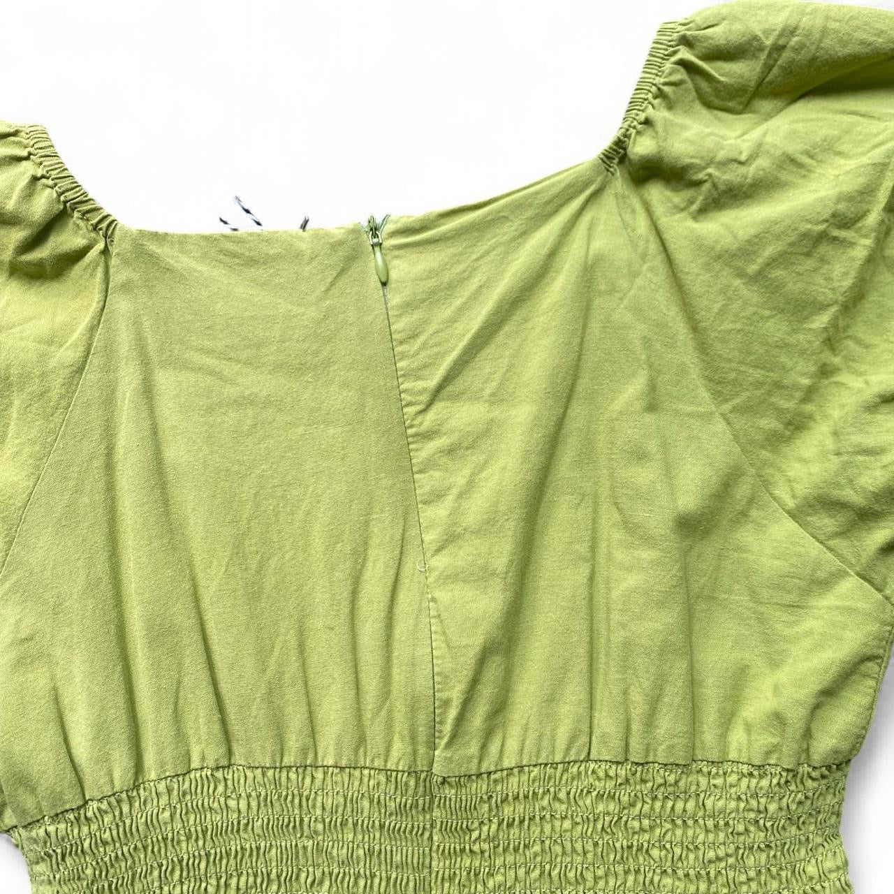 The cutest light green mini babydoll dress