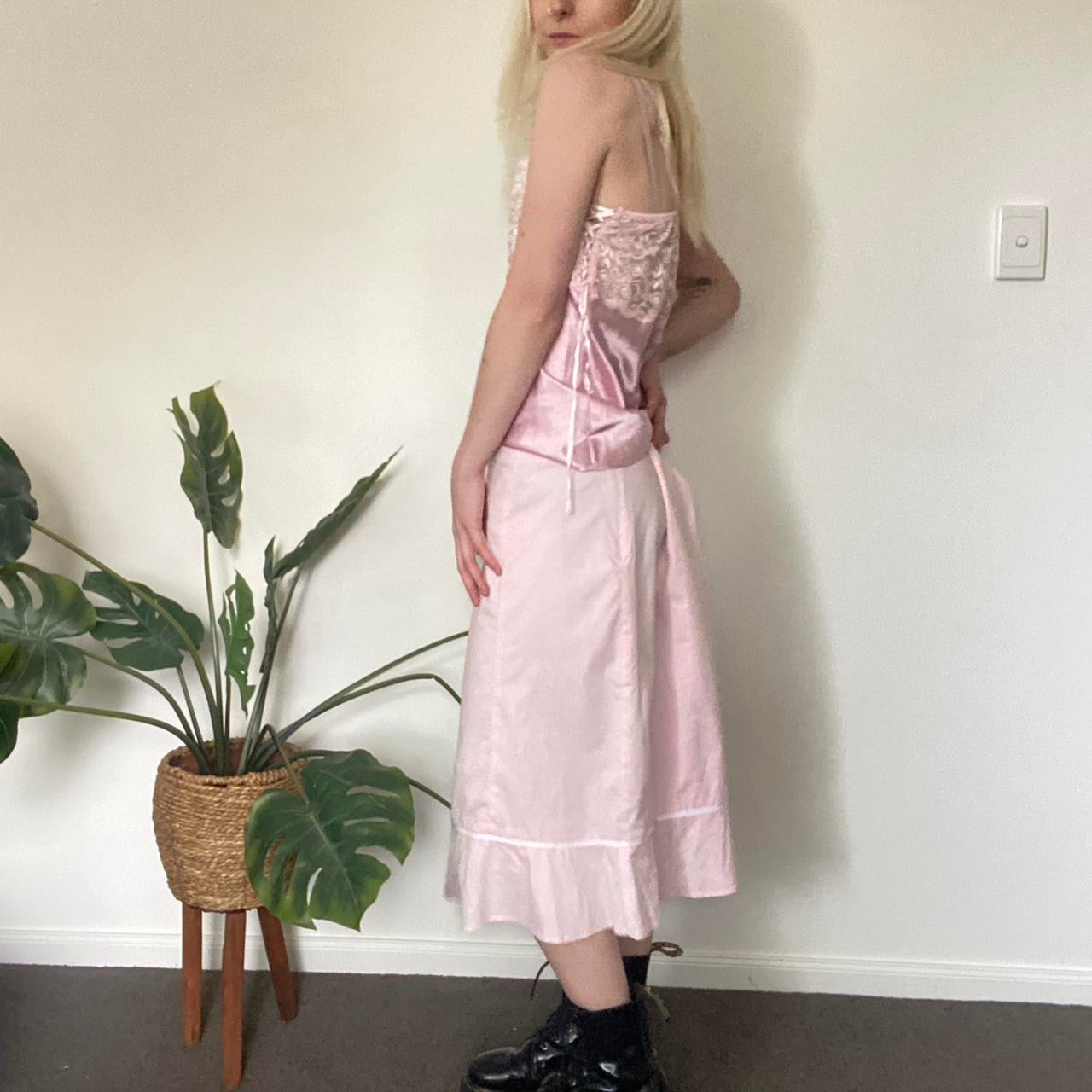 Vintage pretty pink midi skirt