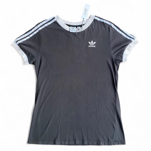 Cool Black Adidas tee with white stripes