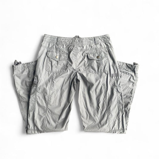 Y2K Grey low-rise cargo pants