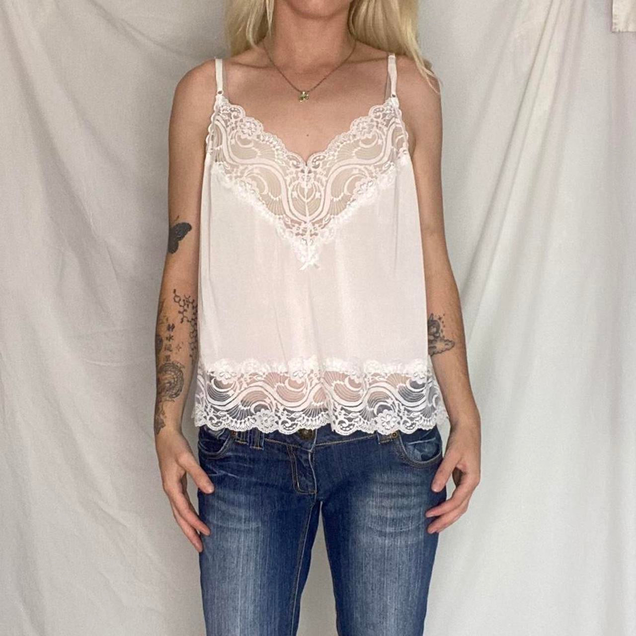 Vintage White lace cami top