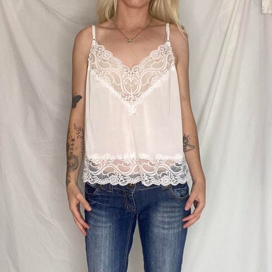 Vintage White lace cami top