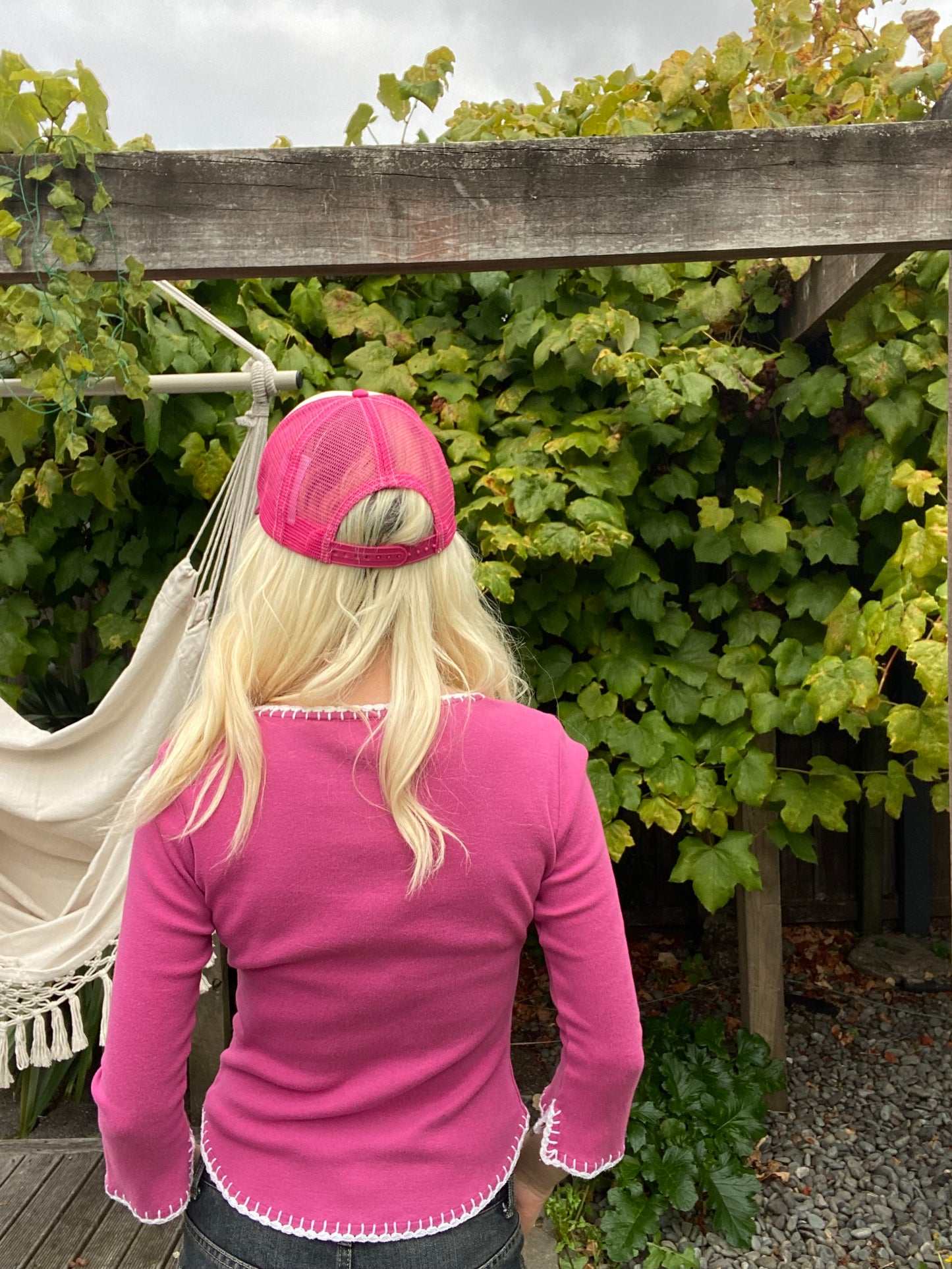 Cute Pink and White Trucker Cap!