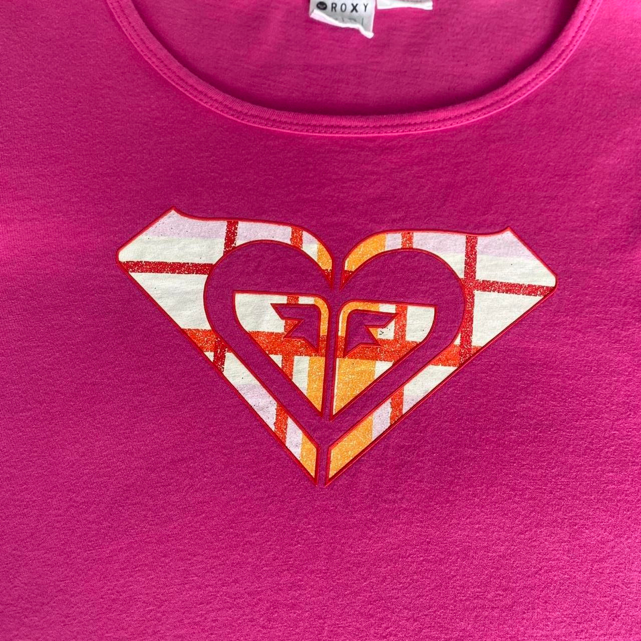 Roxy long sleeve pink shirt with heart diamond design!