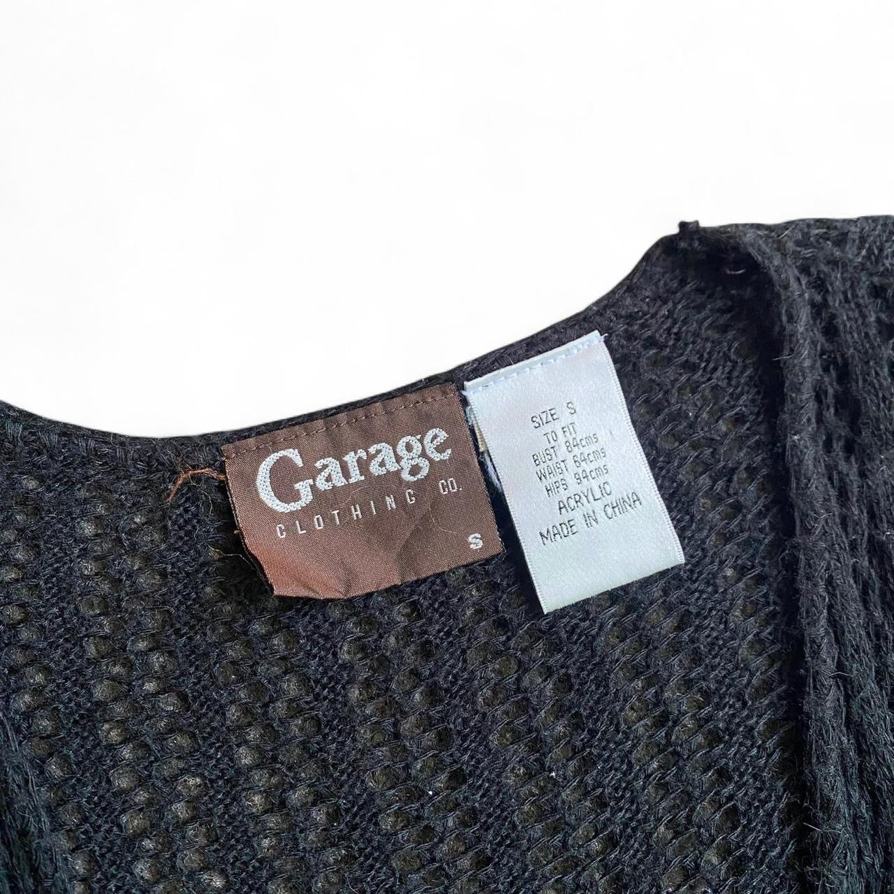 Black Garage knit tie up cardigan