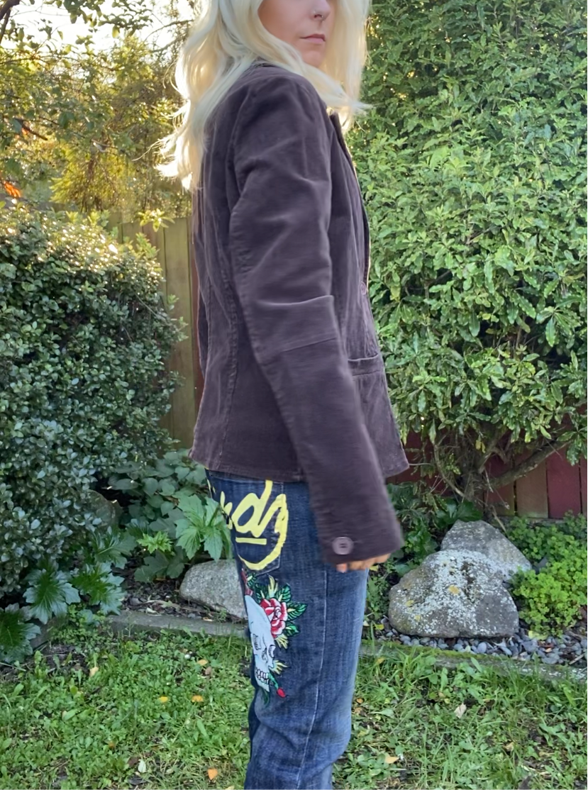 Y2K Jay Jays Brown Corduroy Blazer