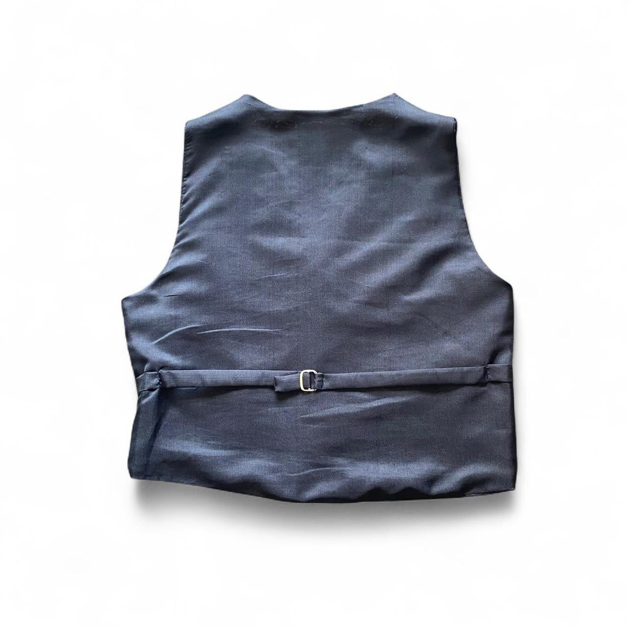 Vintage velvet 90s geometric print vest