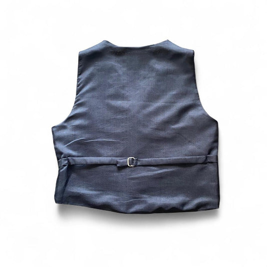 Vintage velvet 90s geometric print vest