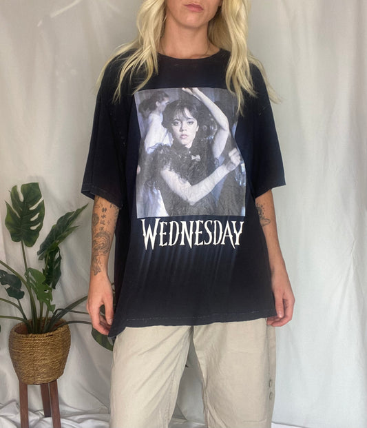Cool Wednesday black graphic t-shirt