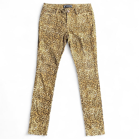 Kardashian Collection Mid-rise Cheetah print jeans