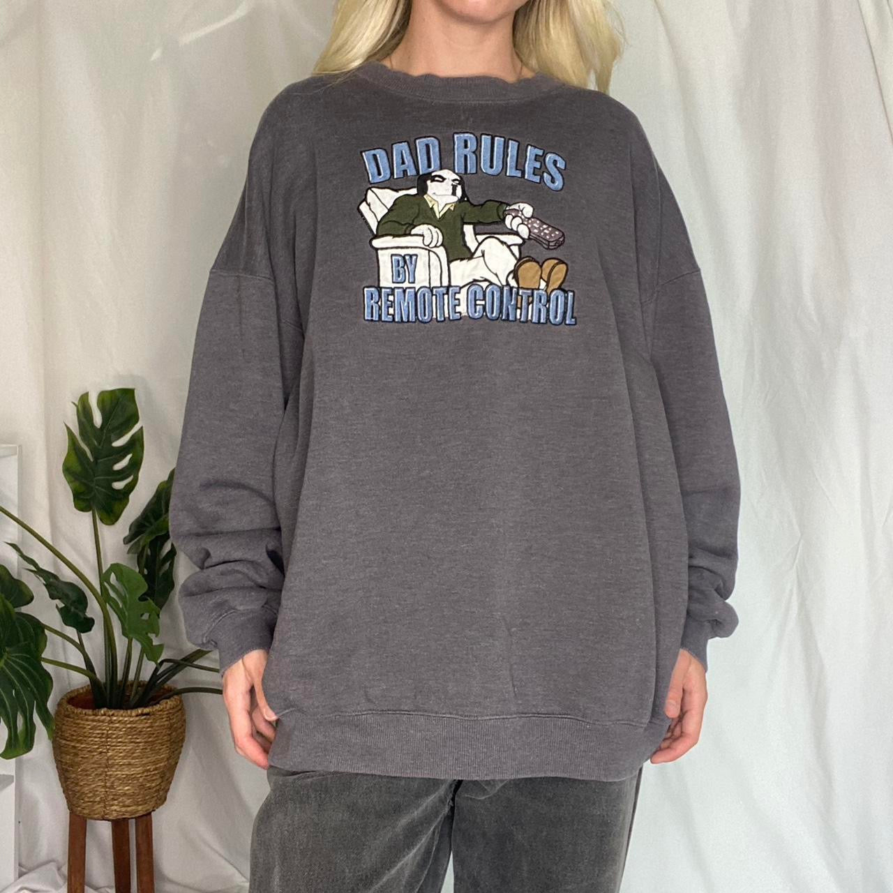 Vintage Grey Embroidered Crewneck