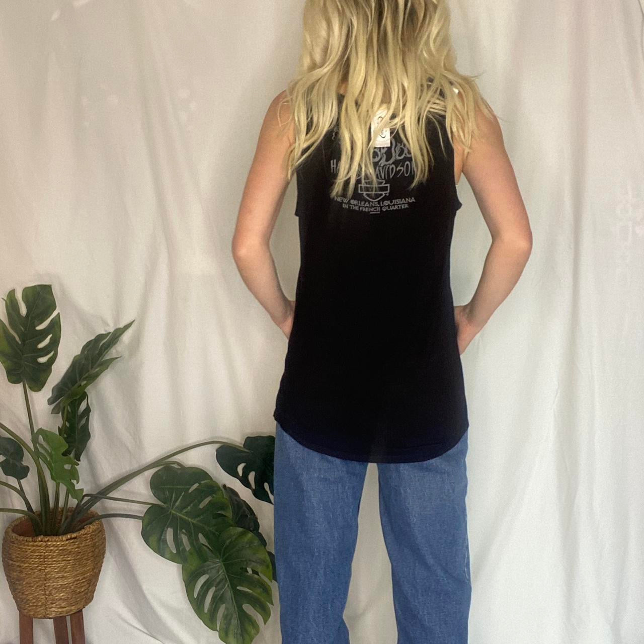 Harley Davidson black tank top with cool text graphics