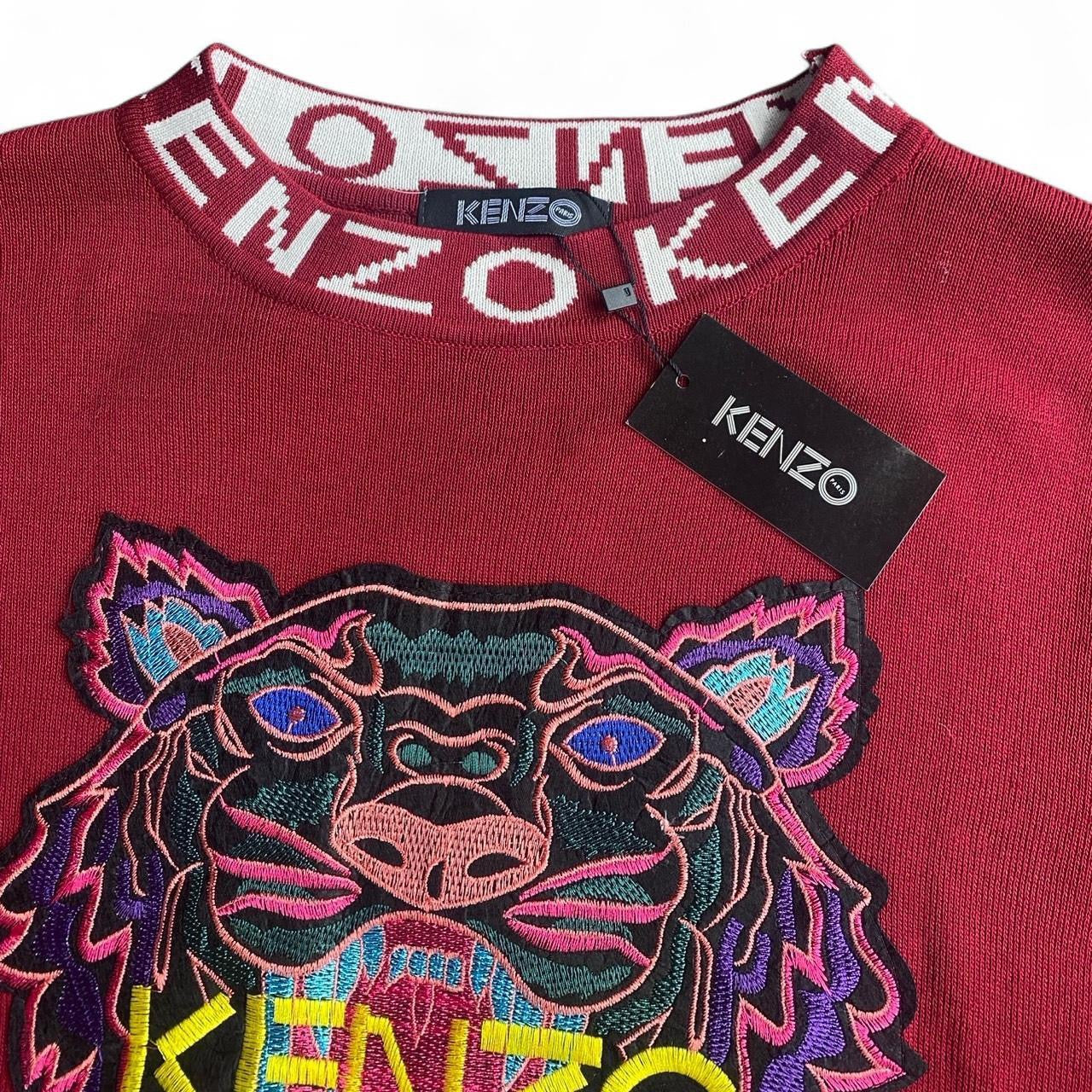 Kenzo style Burgundy and white sweatshirt and pants set