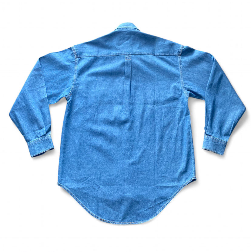 Vintage 80s Denim Shirt with cool embroidery