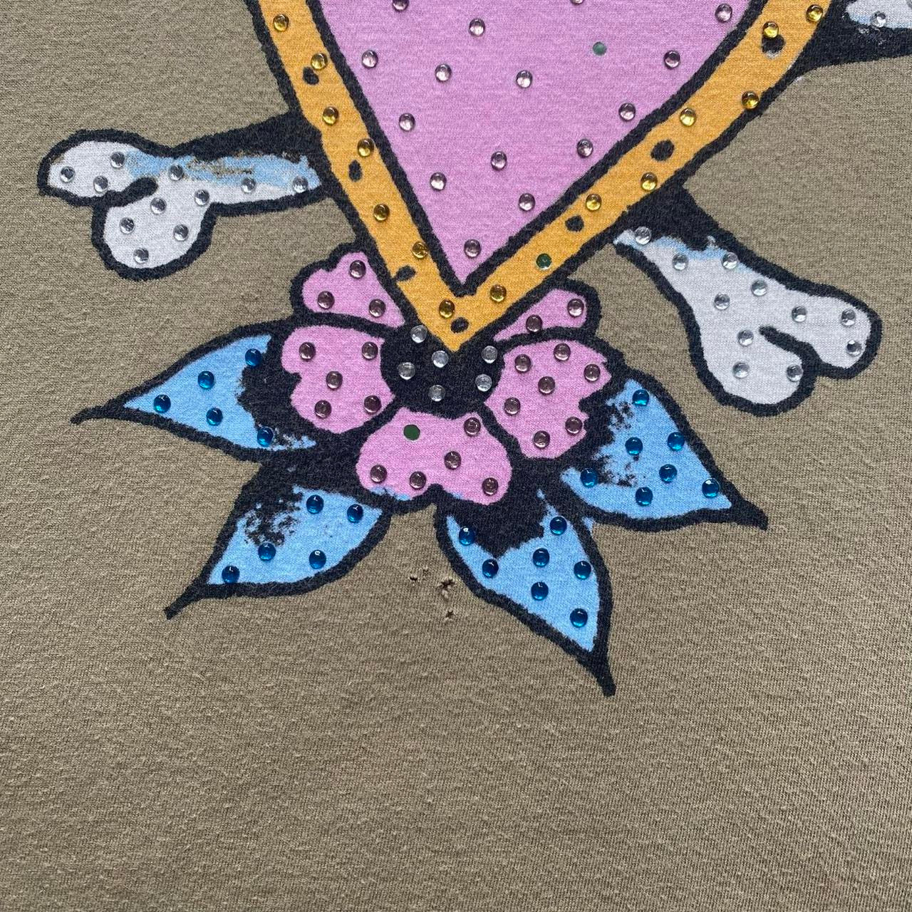 Khaki Green Ed Hardy Skull tee