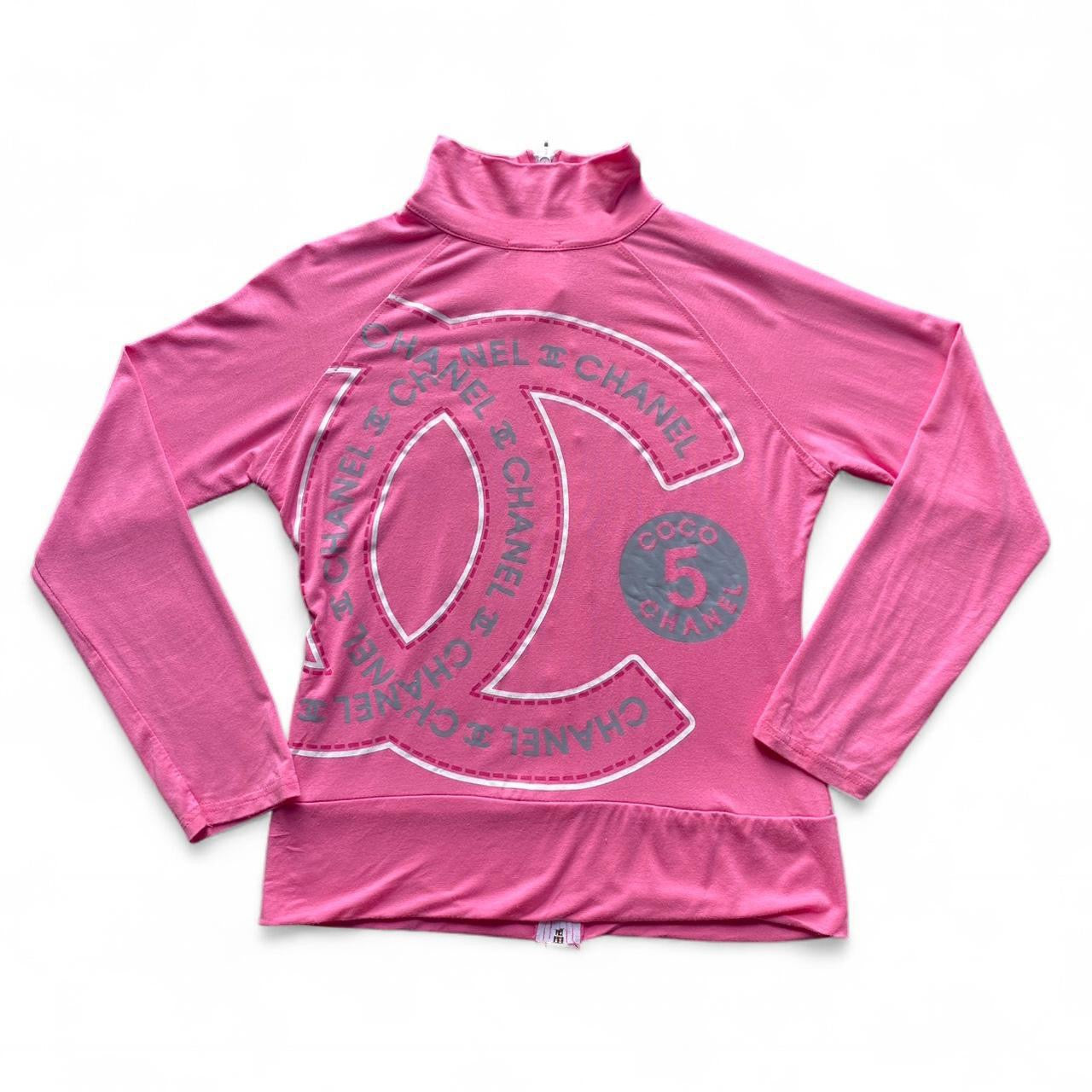 Y2K Chanel Pink lightweight zip up jacket