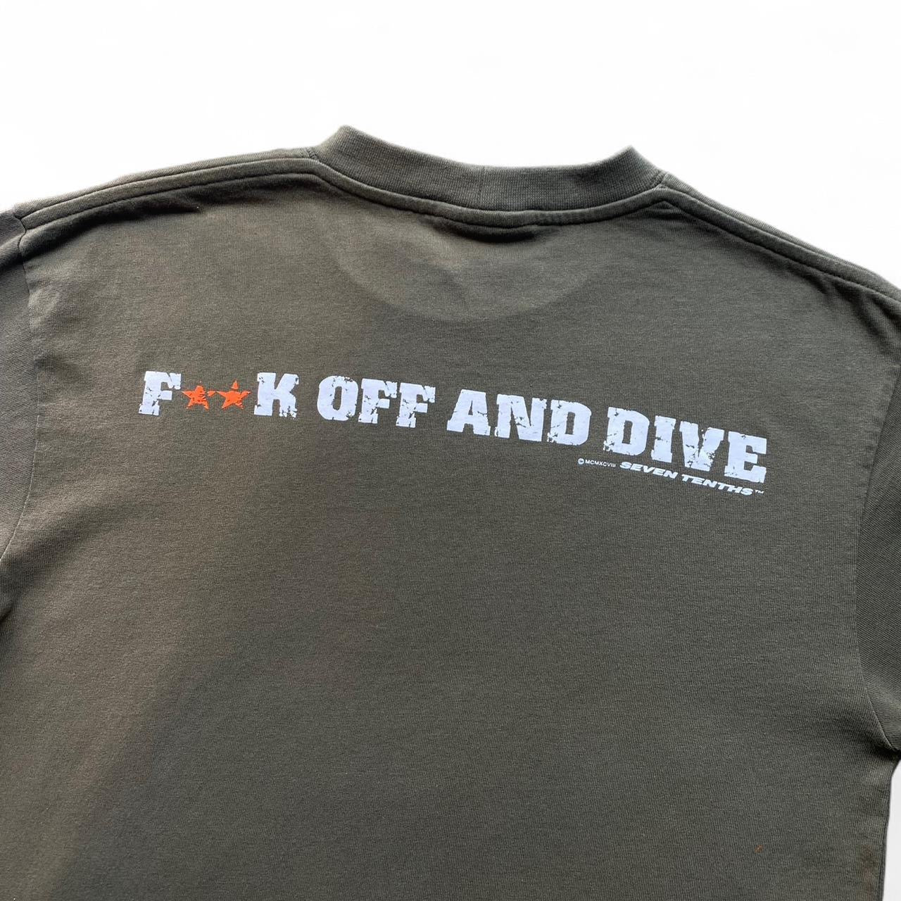 Khaki Green Surfer Graphic T-Shirt