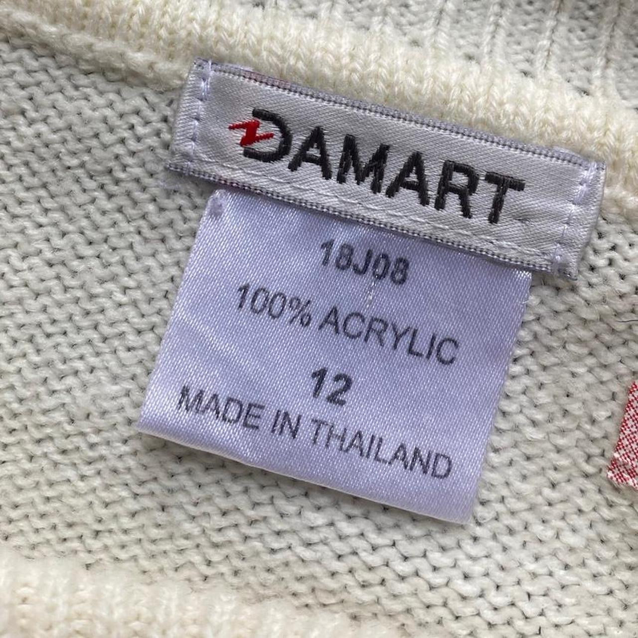 Beautiful Cream vintage 90s embroidered floral sweater knit