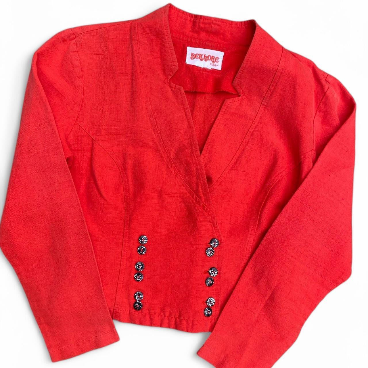 Vintage Faded Red button-up jacket