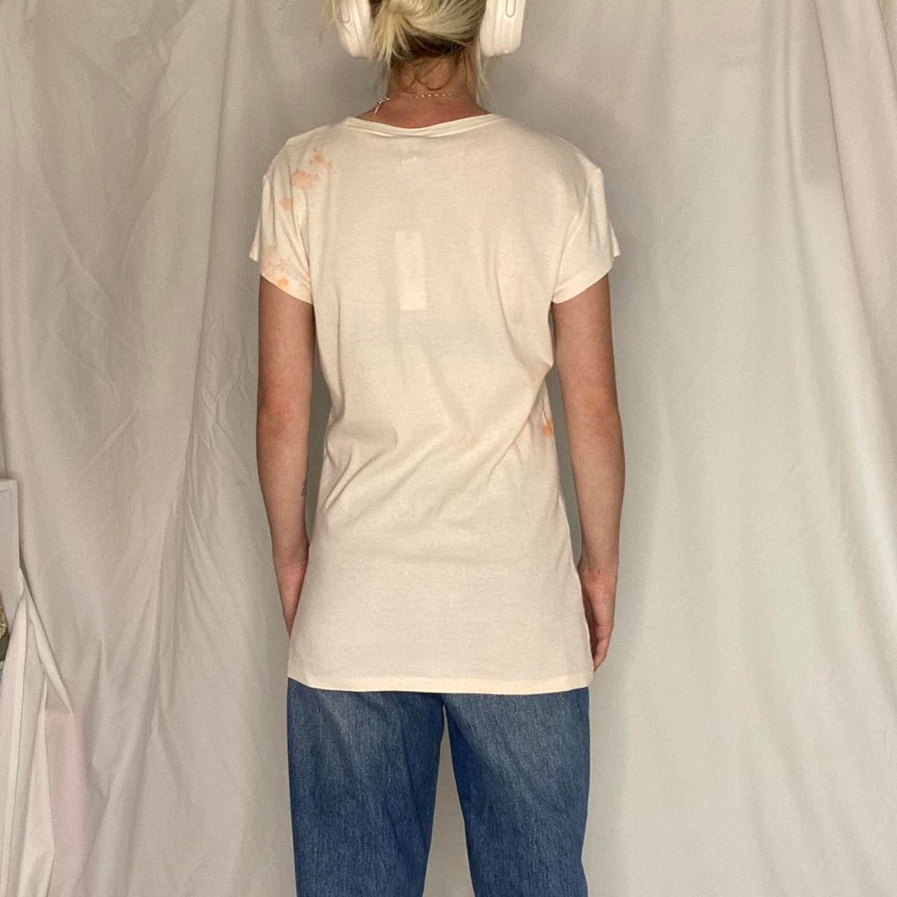 Y2K Peach Harley Davidson tie-dye tee