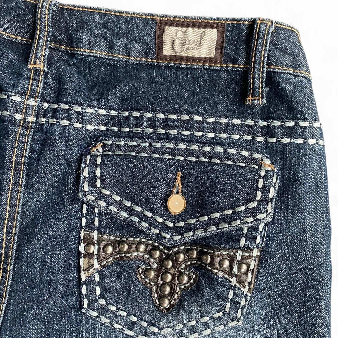 Vintage 90s 3/4 mid rise denim studded jeans