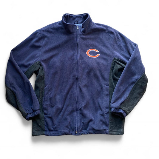 Vintage NFL Chicago Bears navy fleece zip up jacket!