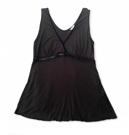 Beautiful Y2K black babydoll lace tie up top