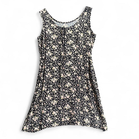 90s Vintage Navy floral mini dress