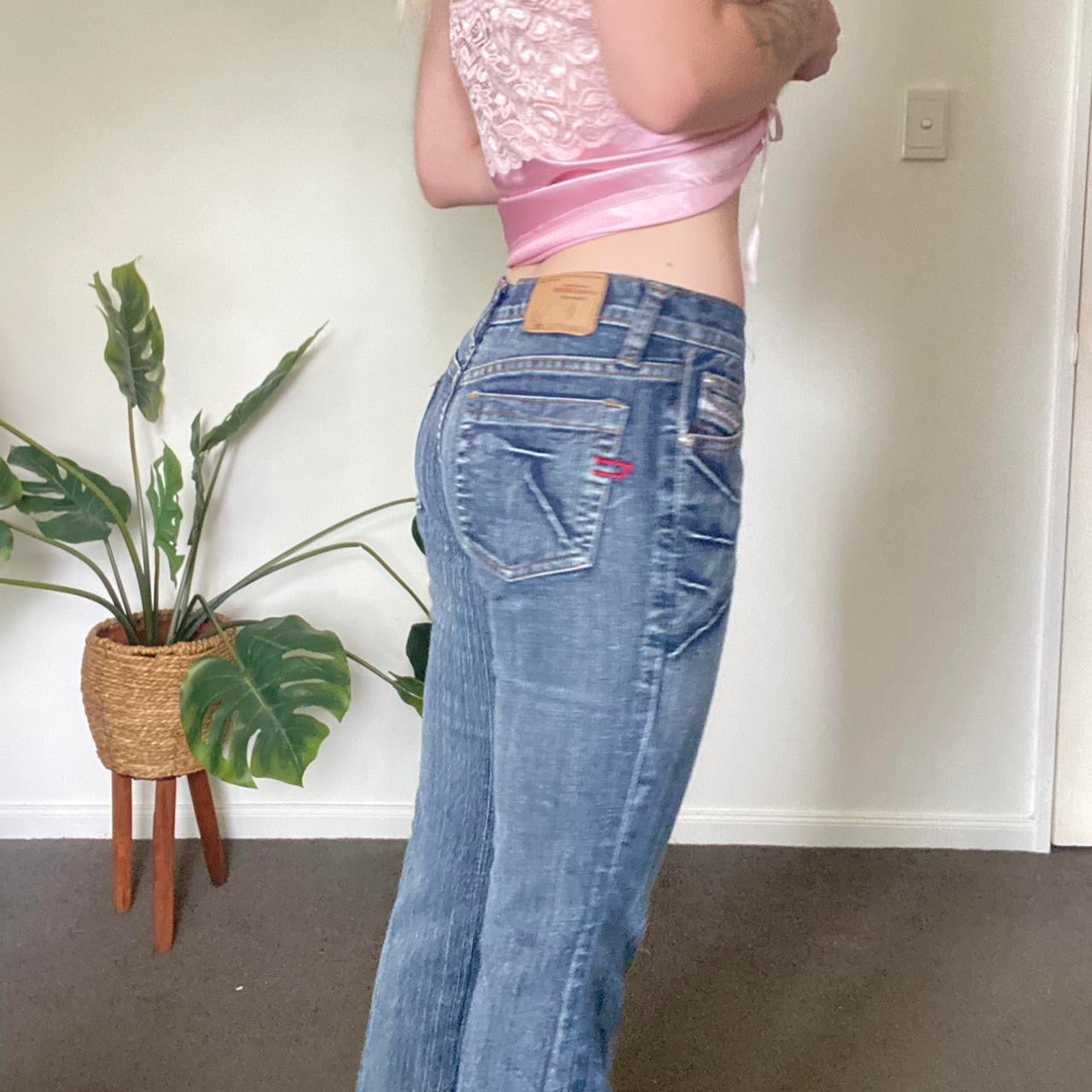 Y2K Low rise blue flare denim jeans