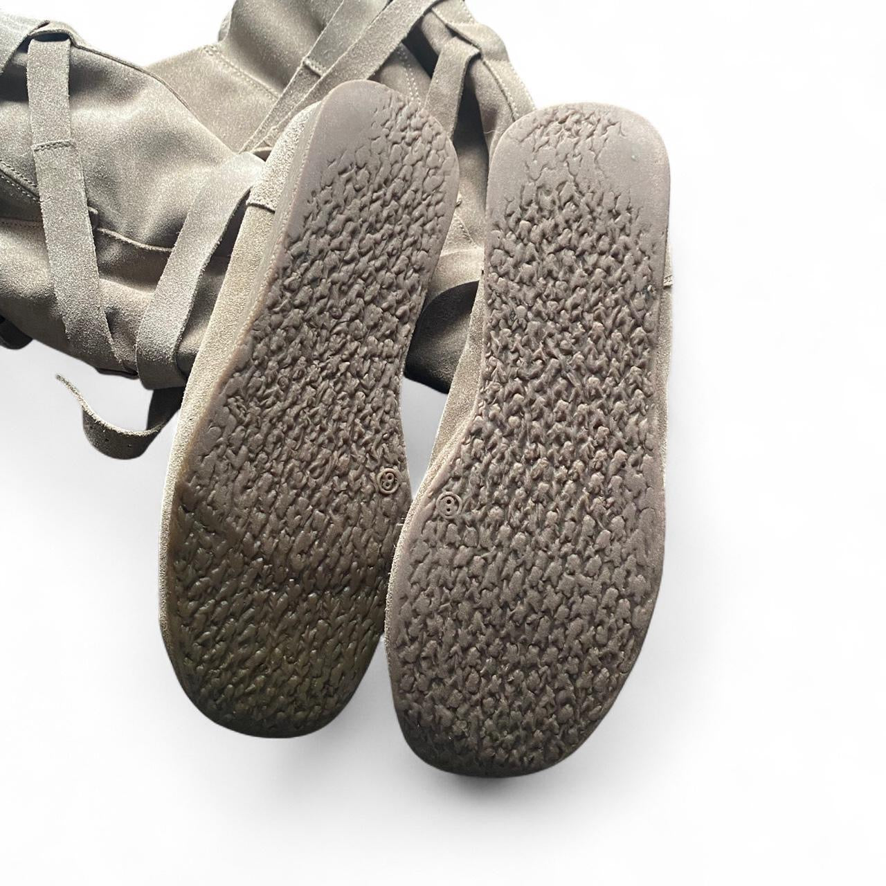 Y2K suede boots with buckles and laces