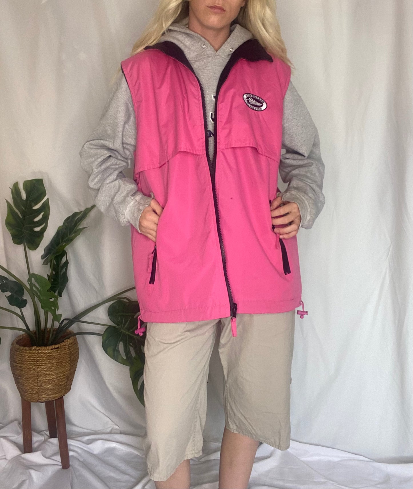 Cool Silver Ferns Pink fleece vest!