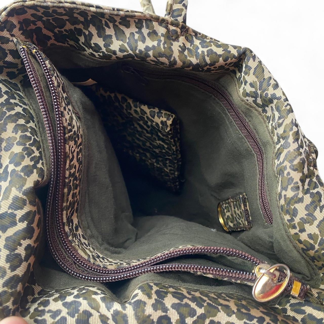 90s Vintage Cheetah Print Canvas Tote Bag!