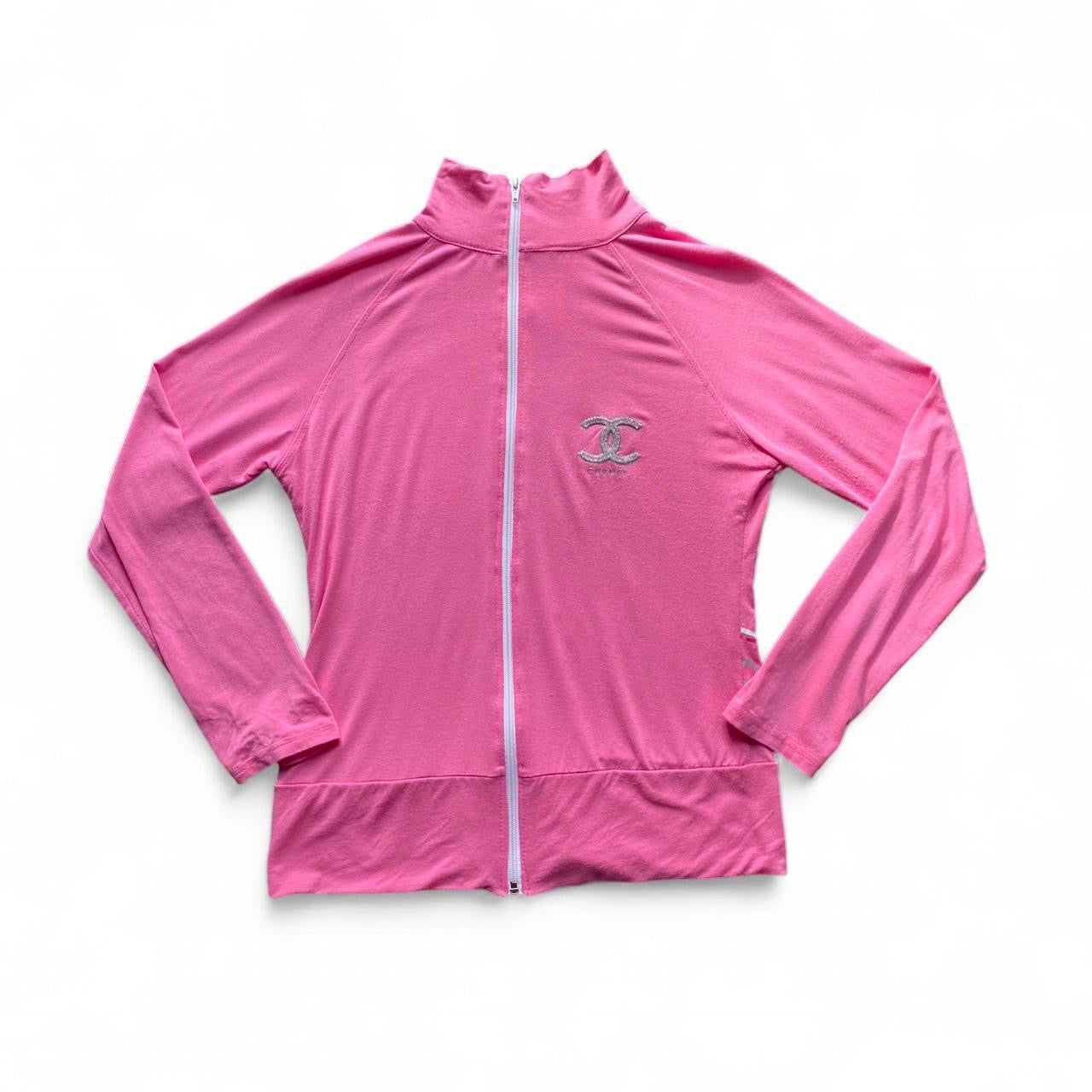 Y2K Chanel Pink lightweight zip up jacket