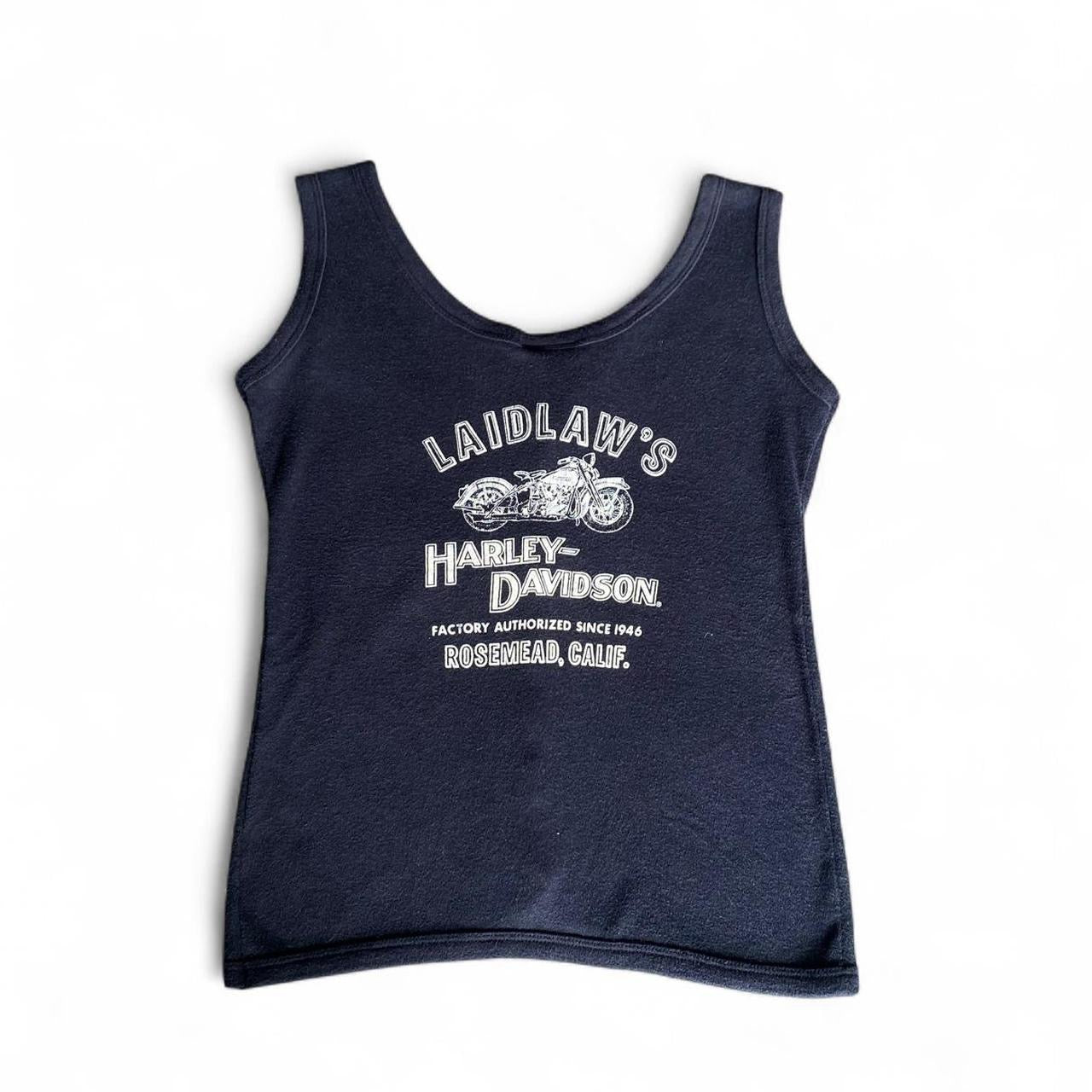 Y2K Harley Davidson Eagle button up tank top