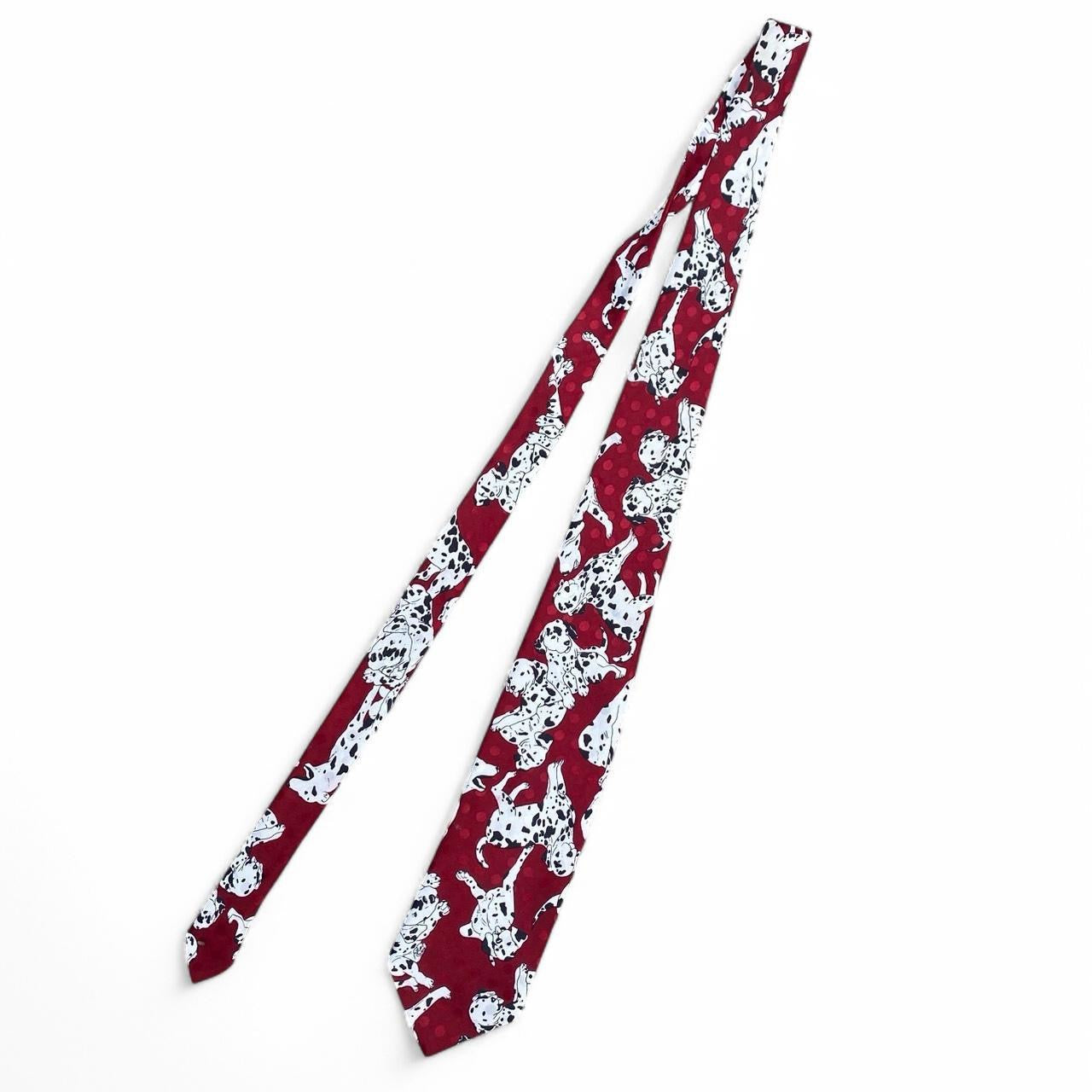 Sick Red and white Dalmatian tie