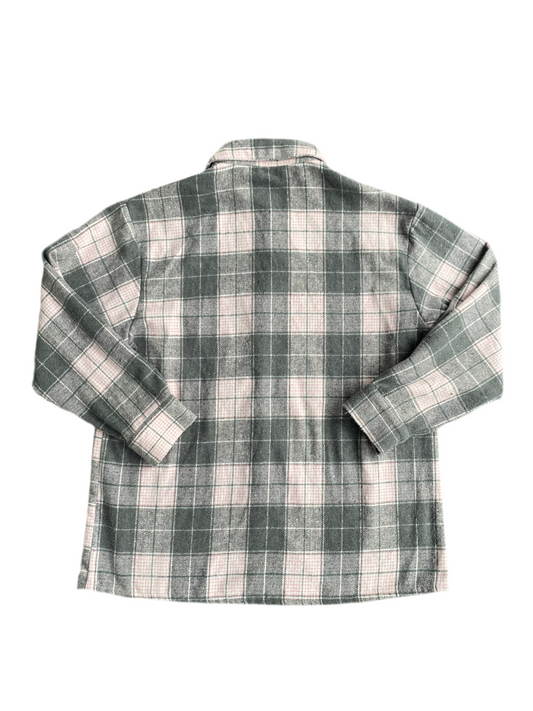 Cool Grey and pink plaid flannel shirt!