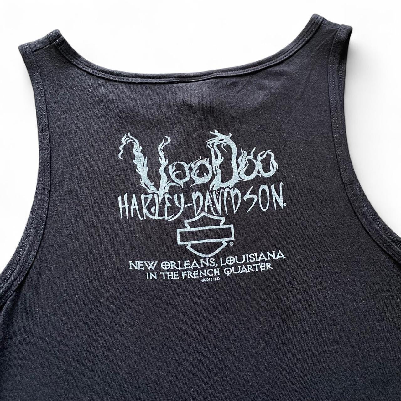 Harley Davidson black tank top with cool text graphics