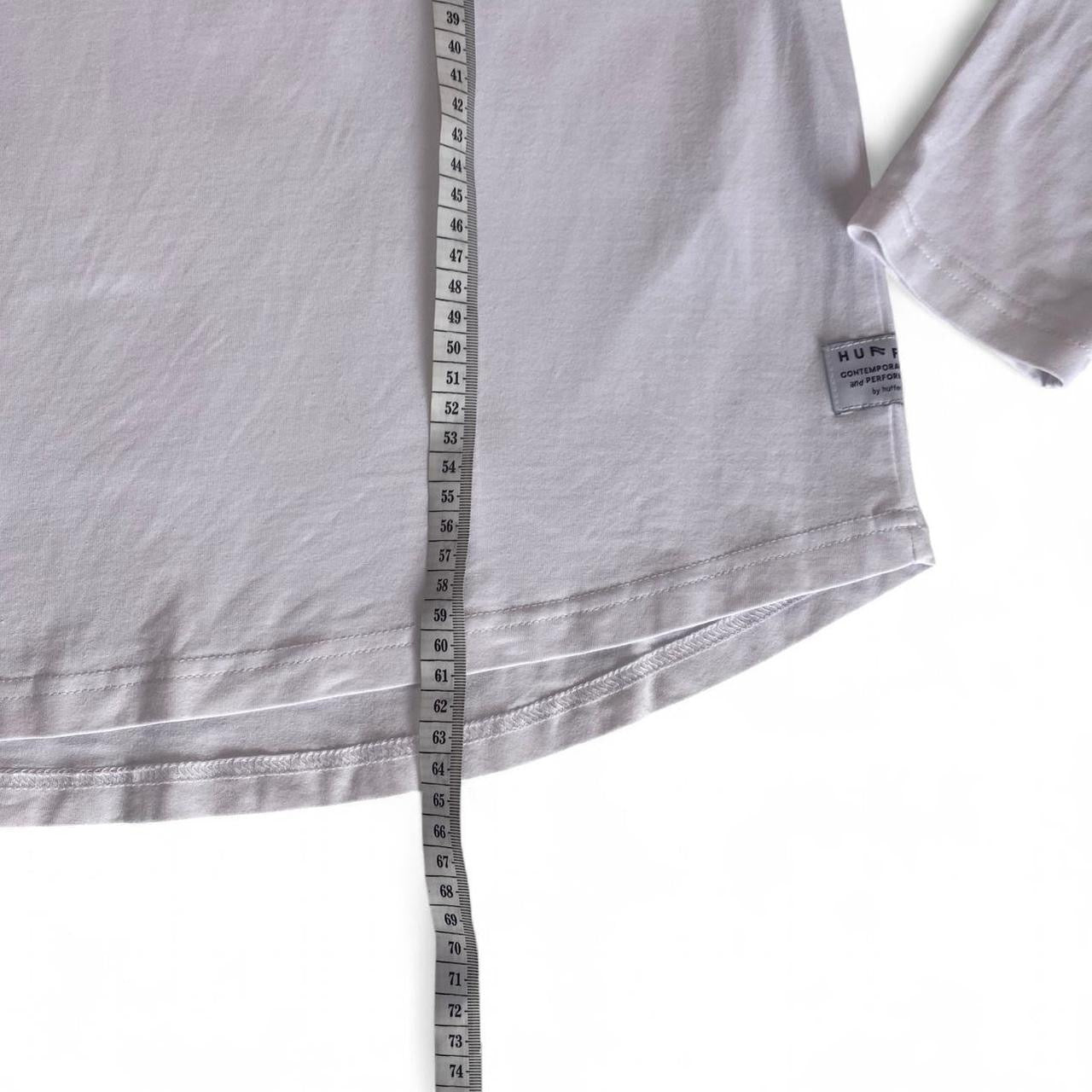 Huffer white long sleeve top with pink logo