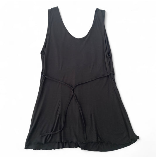 Beautiful Y2K black babydoll lace tie up top