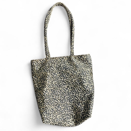 90s Vintage Cheetah Print Canvas Tote Bag!