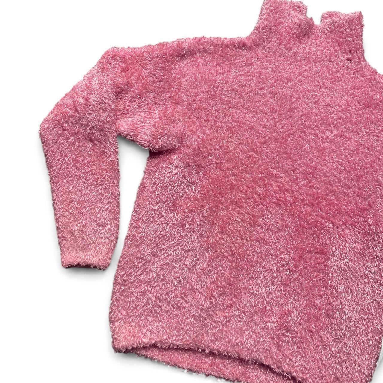 Cute Vintage Pink fuzzy turtleneck sweater