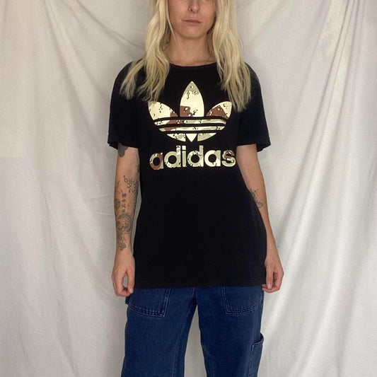 Black Adidas camo graphic t-shirt