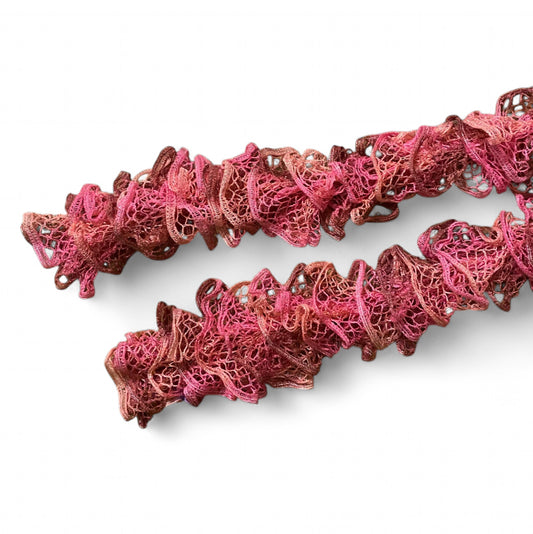 Y2K Pink ruffle scarf