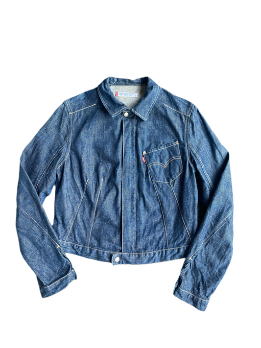 Vintage 90s Levi's denim biker jacket