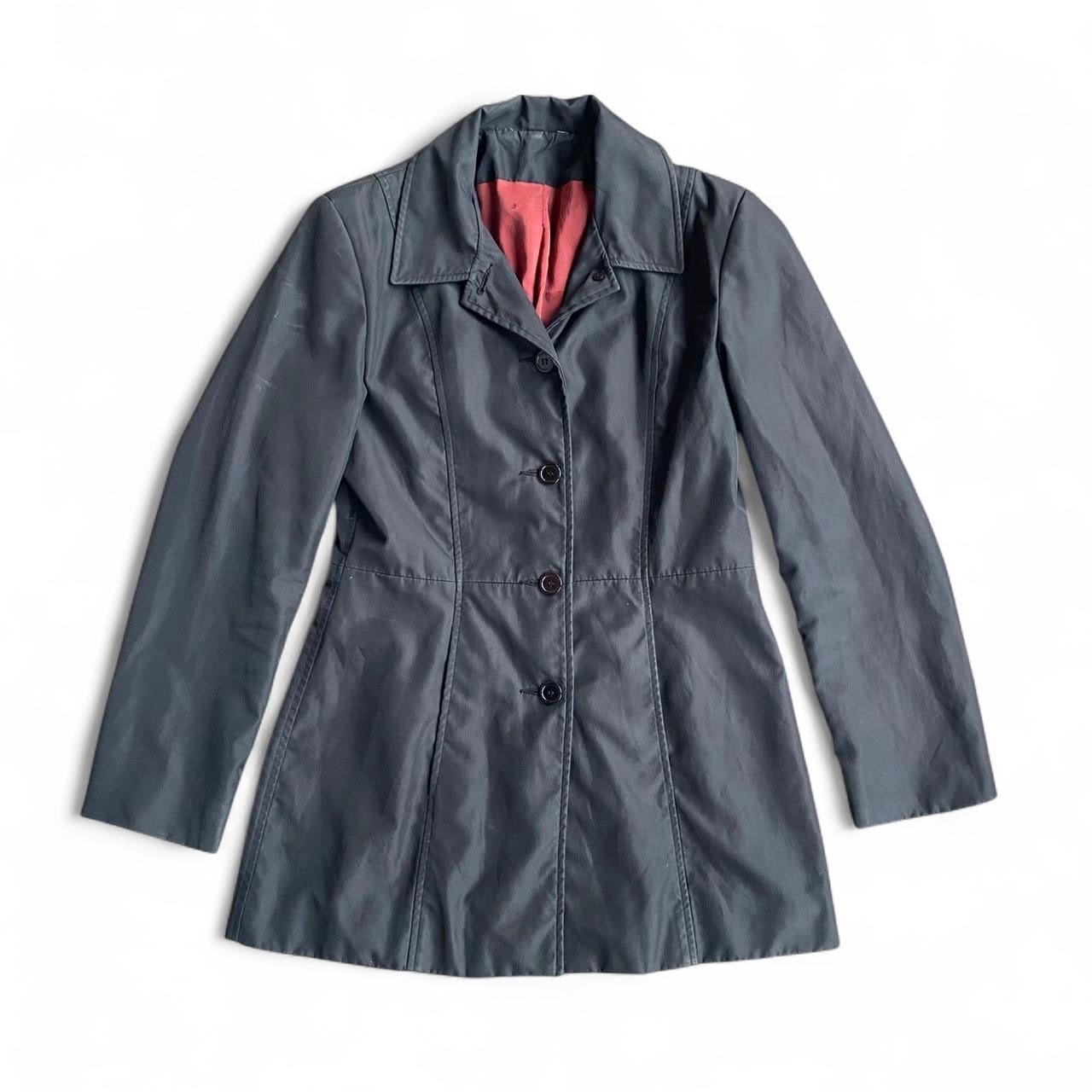 Vintage Black 90s long sleeve button up coat