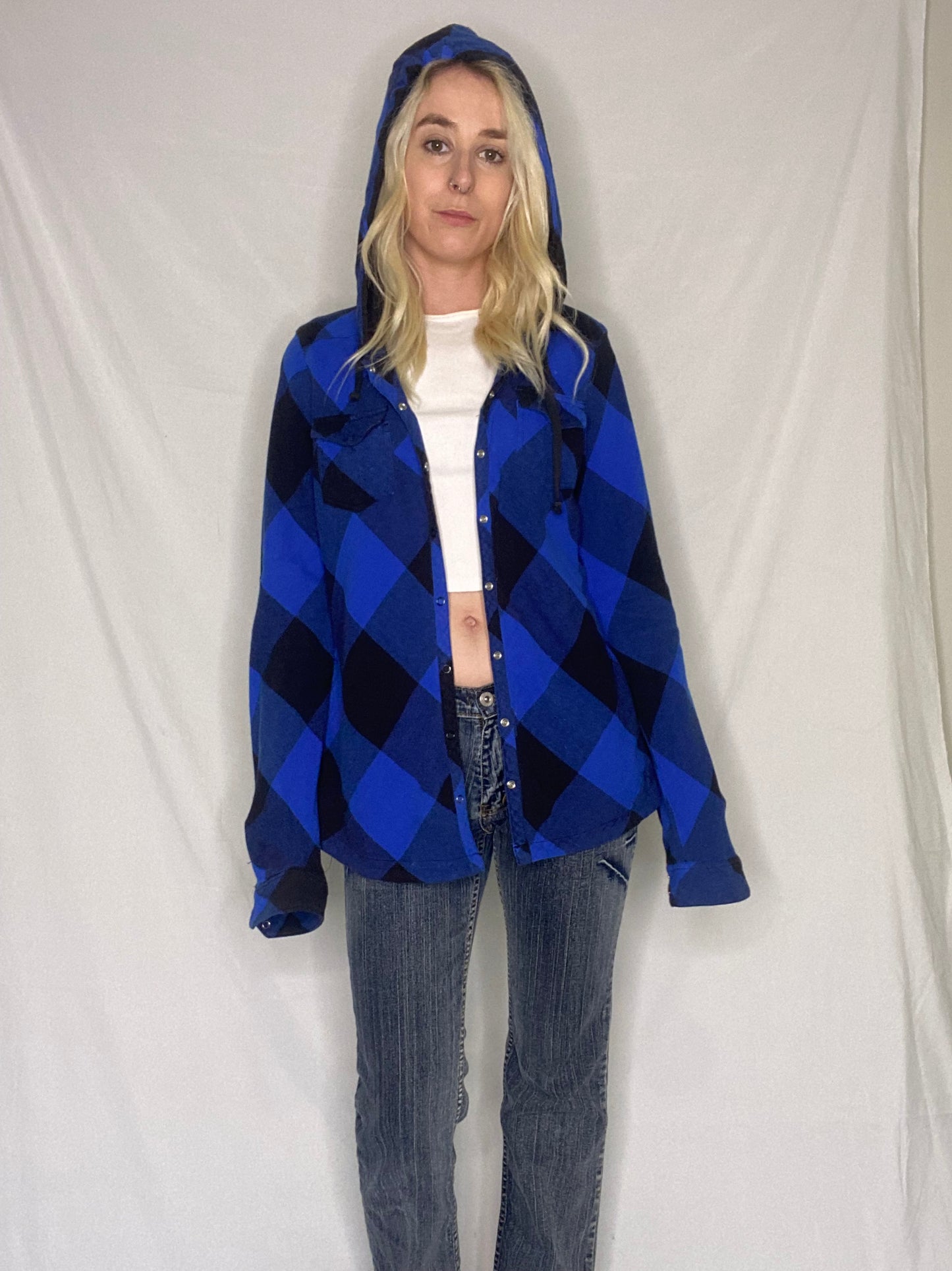 00s Billabong Blue Fannel Button up shacket