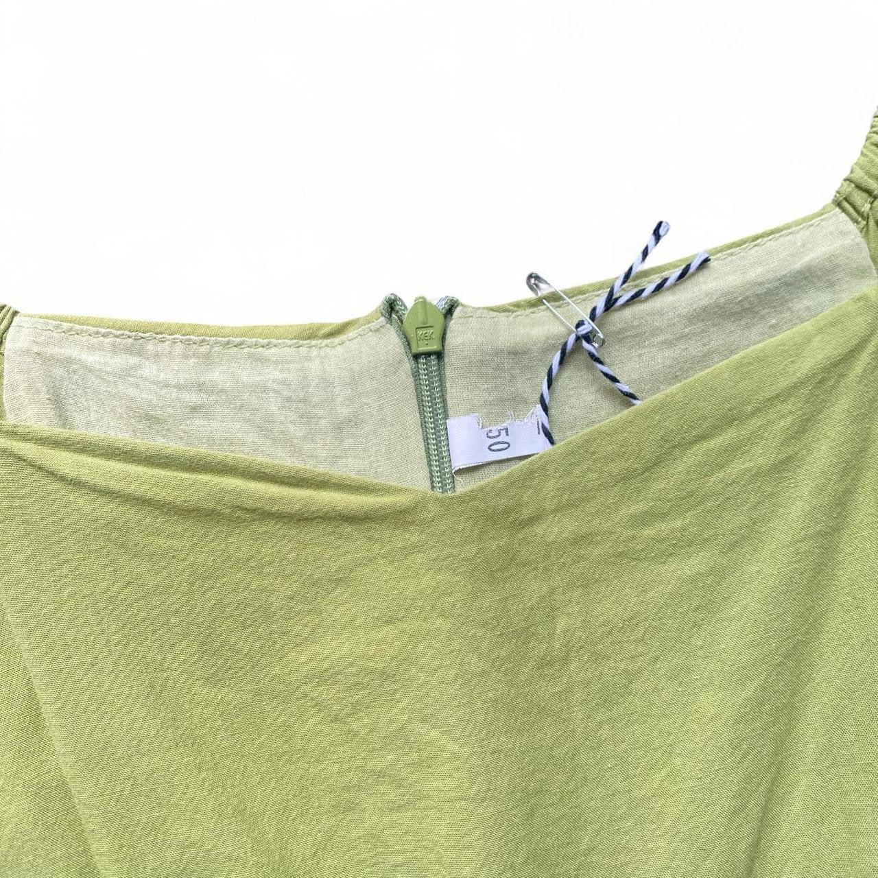 The cutest light green mini babydoll dress