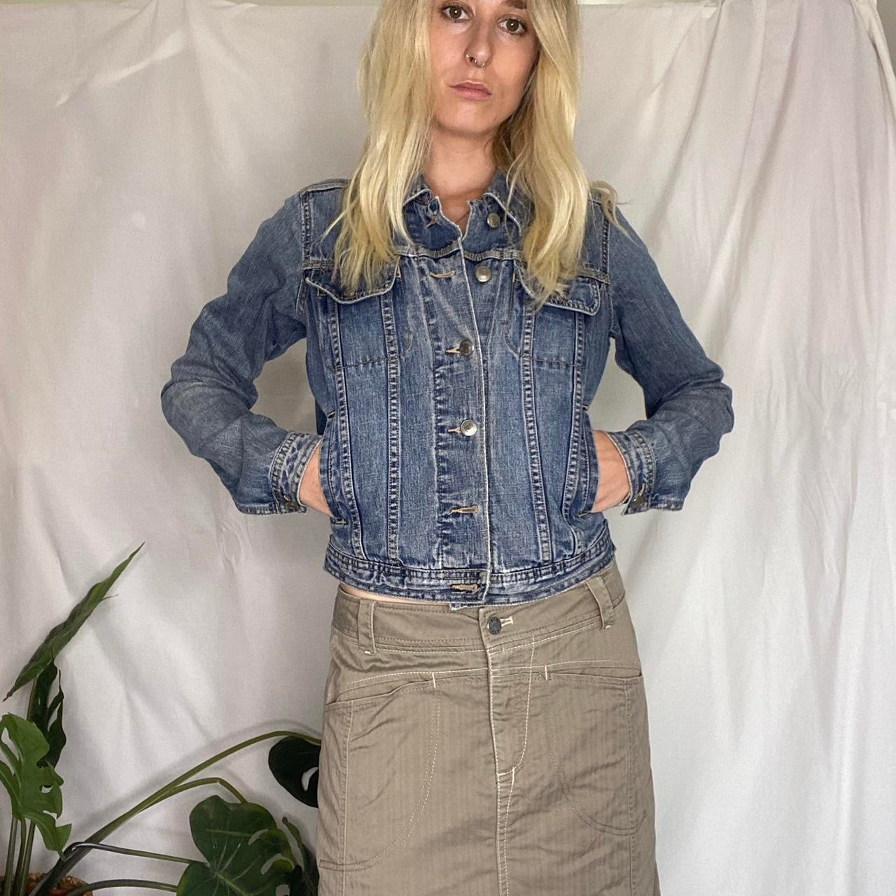 00s style denim fitted jacket