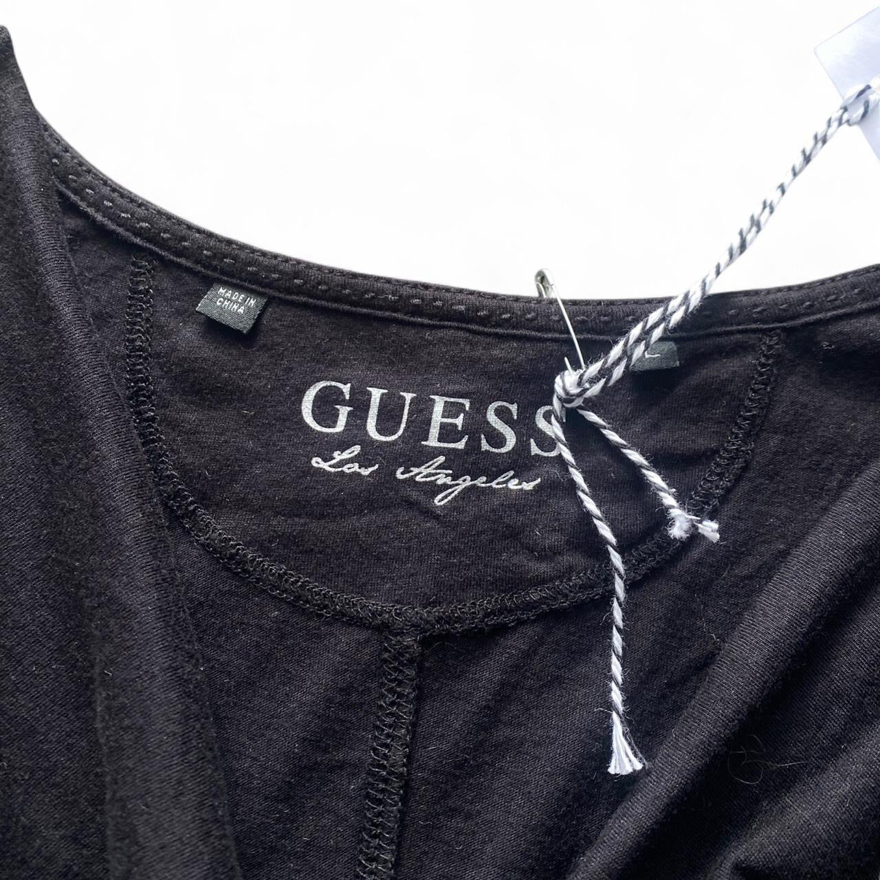 Y2K Guess black graphic sleeveless top